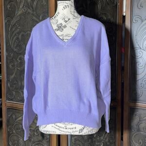 Lavender Knit BOSS Cotton Pull Over‎ Sweater Women's Size L